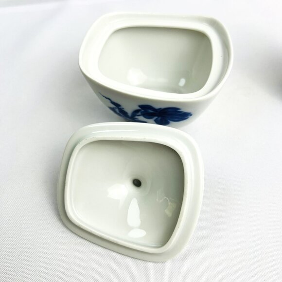 Eschenbach Bavaria Sugar & Creamer Set Blue Floral Porcelain Vintage Germany - Picture 3 of 12